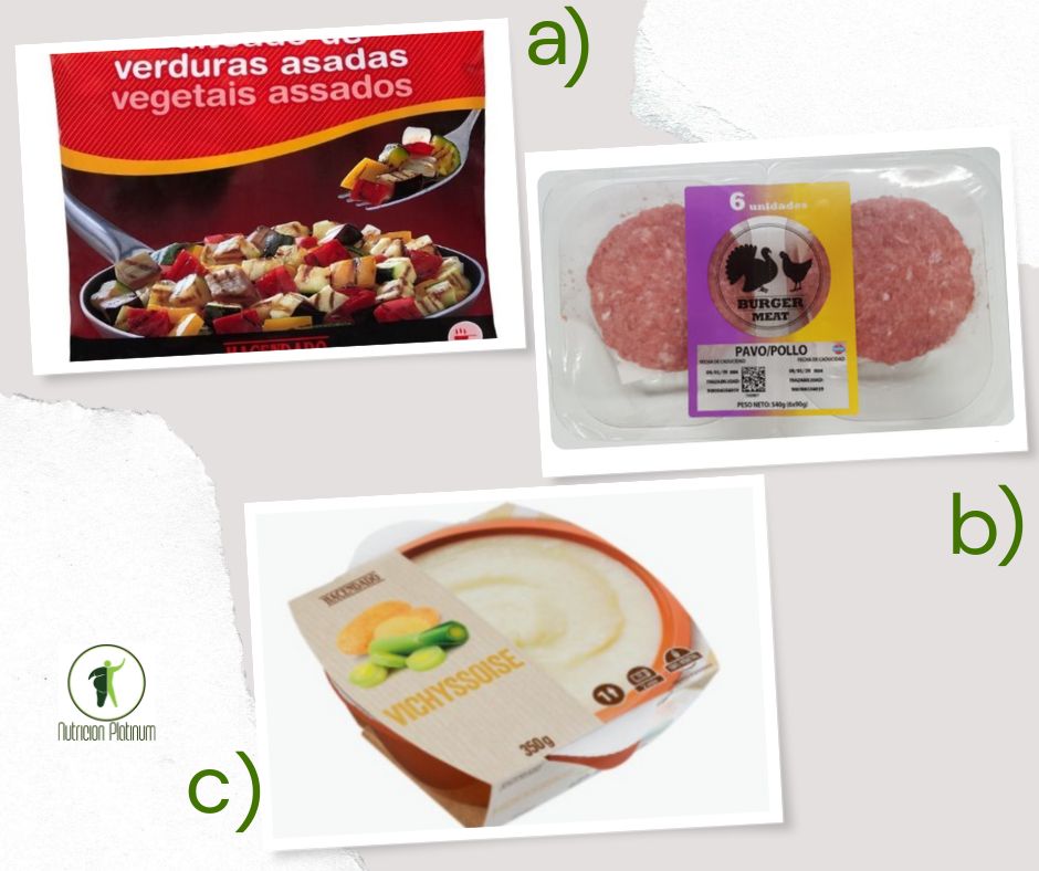 VERDURAS ASADAS CON HAMBURGUESAS DE POLLO O PAVO Y VICHYSSOISE